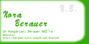 nora berauer business card